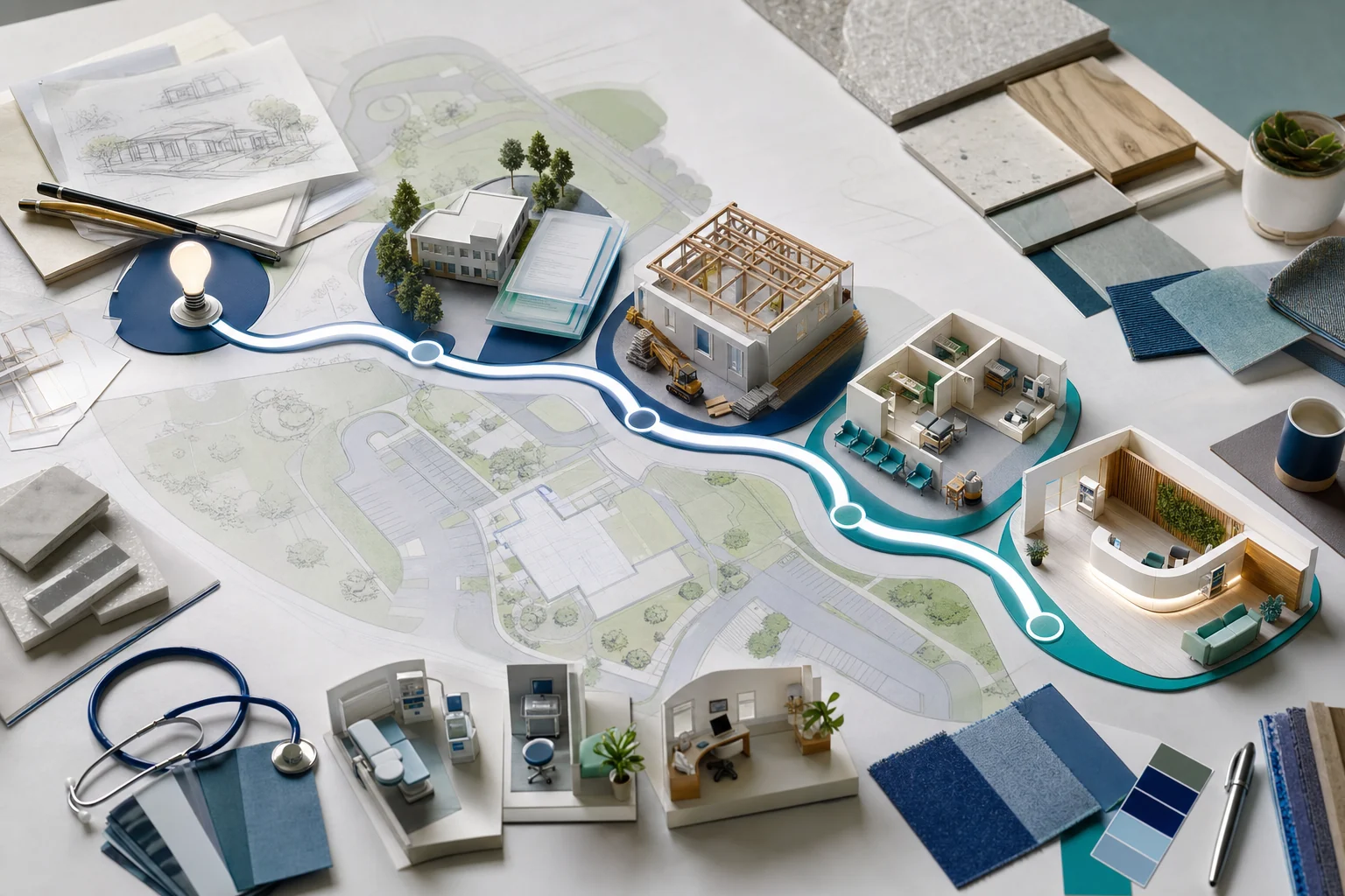 Miniature healthcare project moving from concept to completed reception
